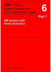 VDA  6 Part 1  Quality Management  system audit  Serial production  5th edition, December 2016